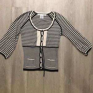 Black and white striped sweater